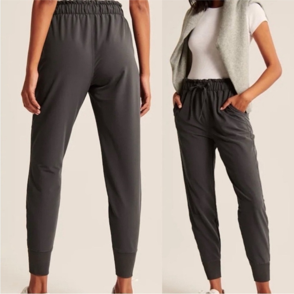 Abercrombie & Fitch Women’s Traveler Joggers Size XL Black Elastic Waist EUC